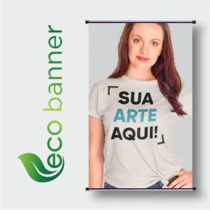 ECO Banner HD Tamanho Personalizado Tecido Fibra Sintética DTEX Largura de 140cm 4x0 Cor Impressão Ultra-HD Sublimática  Pedido mínimo R$ 100,00